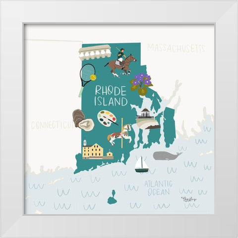 Rhode Island White Modern Wood Framed Art Print by Louise, Gigi