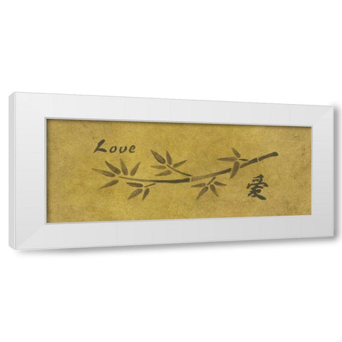 Love Bamboo White Modern Wood Framed Art Print by Emery, Kristin