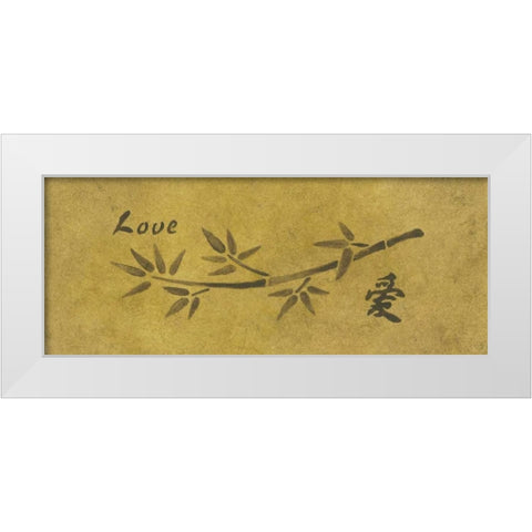 Love Bamboo White Modern Wood Framed Art Print by Emery, Kristin
