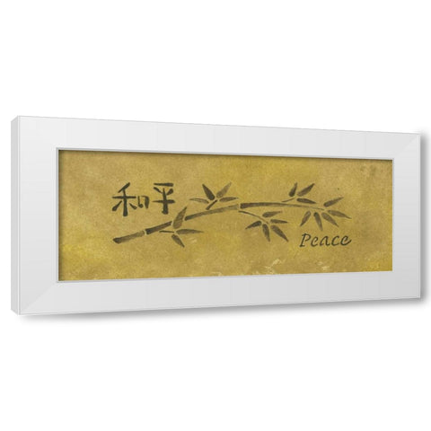Peace Bamboo_small White Modern Wood Framed Art Print by Emery, Kristin