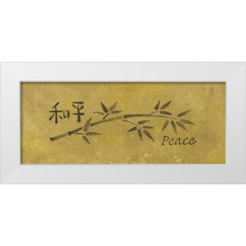 Peace Bamboo_small White Modern Wood Framed Art Print by Emery, Kristin