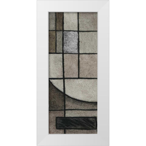 Modern Circles Left White Modern Wood Framed Art Print by Emery, Kristin