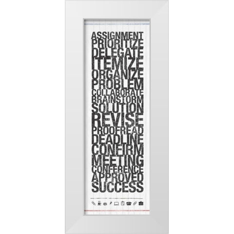 Brain Storm 1 White Modern Wood Framed Art Print by Emery, Kristin