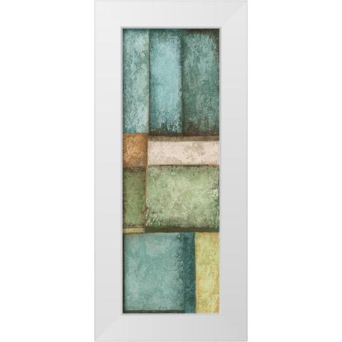 Rectangles Right White Modern Wood Framed Art Print by Emery, Kristin
