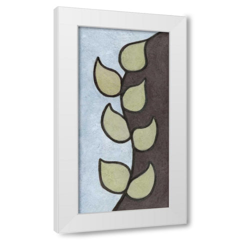 Vertical Vine White Modern Wood Framed Art Print by Emery, Kristin