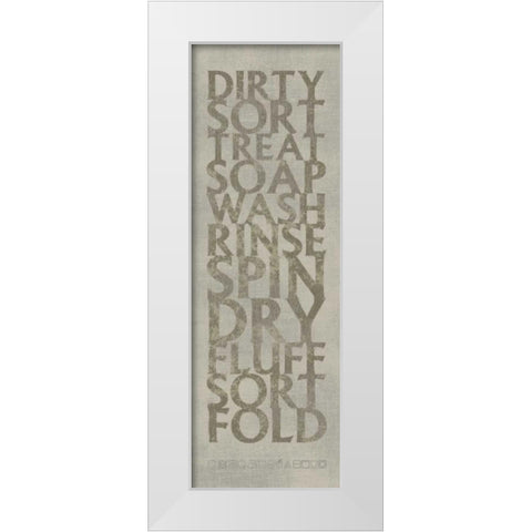 Lanundry List White Modern Wood Framed Art Print by Emery, Kristin
