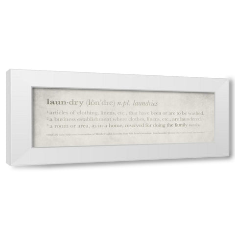 Definitions - Laundry I White Modern Wood Framed Art Print by Emery, Kristin
