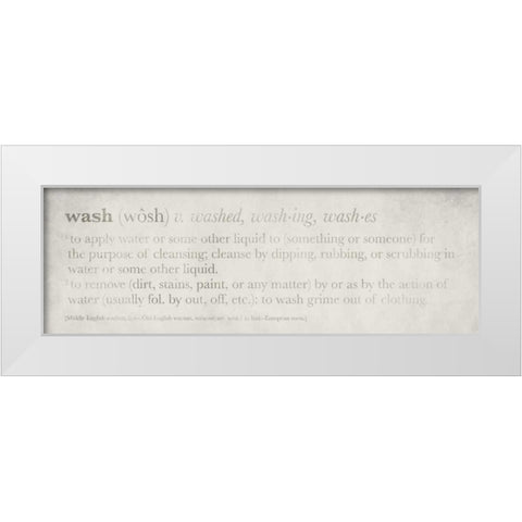 Definitions - Wash I White Modern Wood Framed Art Print by Emery, Kristin