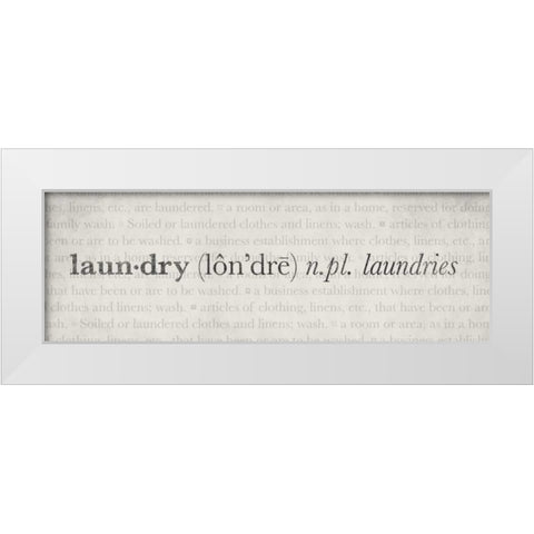 Definitions - Laundry II White Modern Wood Framed Art Print by Emery, Kristin