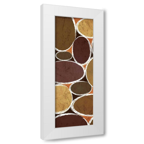 Warm Ovals I White Modern Wood Framed Art Print by Emery, Kristin