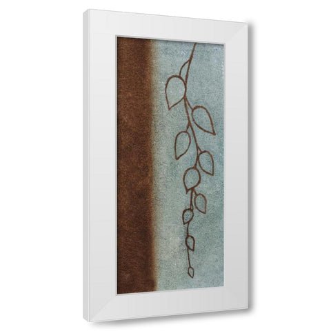 Cascading Leaves I White Modern Wood Framed Art Print by Emery, Kristin