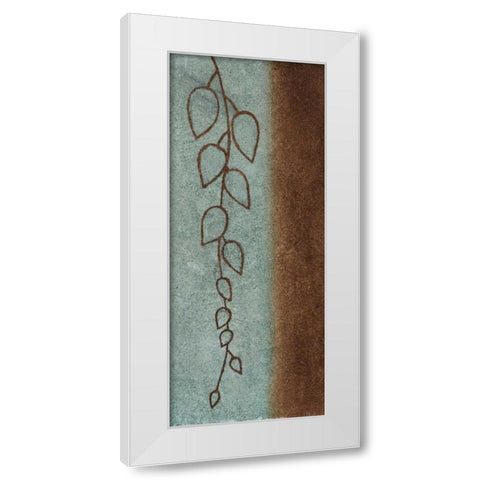 Cascading Leaves II White Modern Wood Framed Art Print by Emery, Kristin