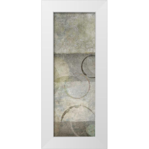Circles and Patterns I White Modern Wood Framed Art Print by Emery, Kristin