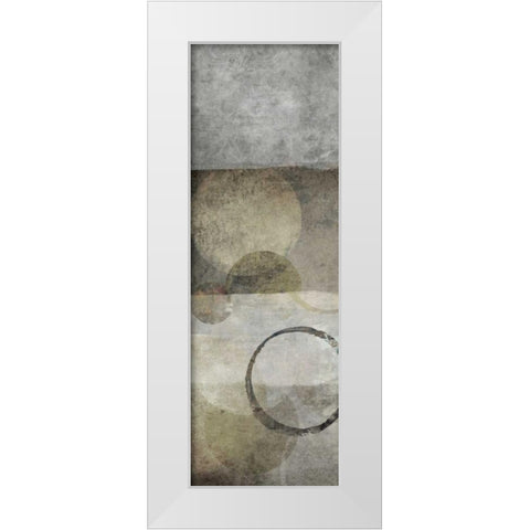 Circles and Patterns II White Modern Wood Framed Art Print by Emery, Kristin