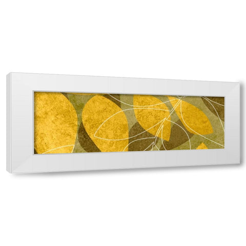 Leaves I White Modern Wood Framed Art Print by Emery, Kristin