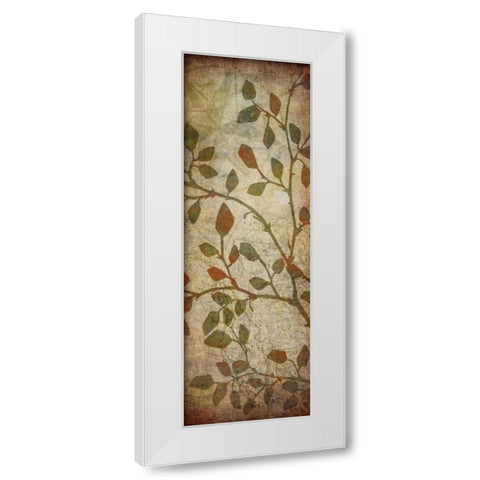 Leaves Map I White Modern Wood Framed Art Print by Emery, Kristin