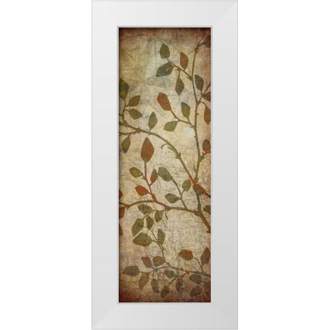 Leaves Map I White Modern Wood Framed Art Print by Emery, Kristin