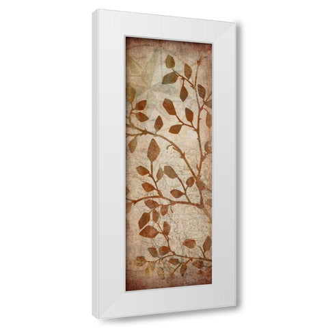 Leaves Map II White Modern Wood Framed Art Print by Emery, Kristin