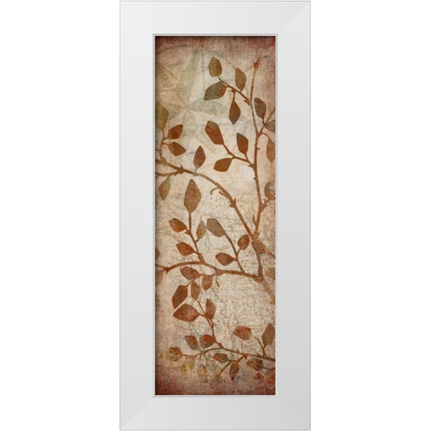 Leaves Map II White Modern Wood Framed Art Print by Emery, Kristin