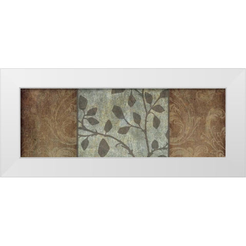 Rustic Leaves I White Modern Wood Framed Art Print by Emery, Kristin