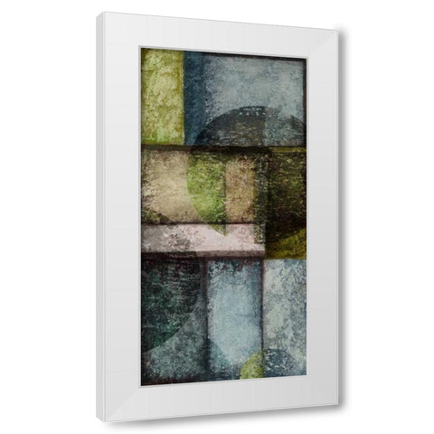Rectangles with Circles I - Right White Modern Wood Framed Art Print by Emery, Kristin