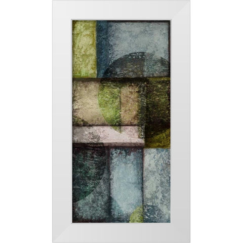 Rectangles with Circles I - Right White Modern Wood Framed Art Print by Emery, Kristin