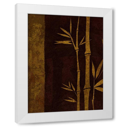 Deep Red Rectangle - Left White Modern Wood Framed Art Print by Emery, Kristin