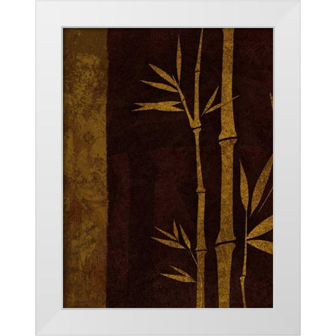 Deep Red Rectangle - Left White Modern Wood Framed Art Print by Emery, Kristin