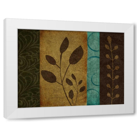 Pressed Leaves I White Modern Wood Framed Art Print by Emery, Kristin