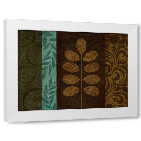 Pressed Leaves II White Modern Wood Framed Art Print by Emery, Kristin