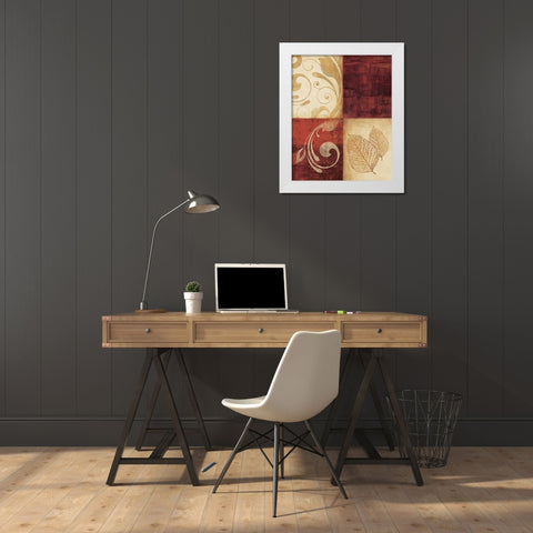 Red DÃ©cor by 4 White Modern Wood Framed Art Print by Emery, Kristin