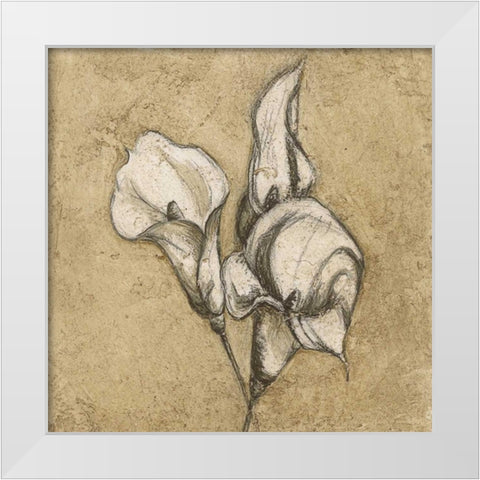 Calla Lily III White Modern Wood Framed Art Print by Emery, Kristin