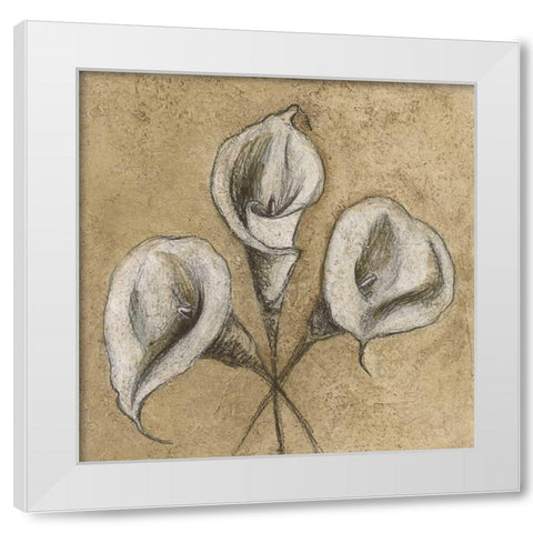 Calla Lily IV White Modern Wood Framed Art Print by Emery, Kristin
