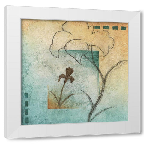 Flower Abstract II White Modern Wood Framed Art Print by Emery, Kristin