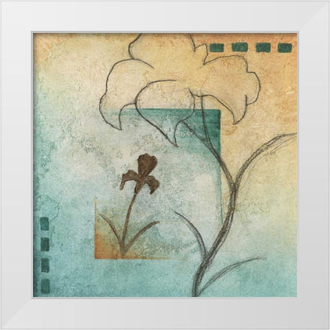 Flower Abstract II White Modern Wood Framed Art Print by Emery, Kristin
