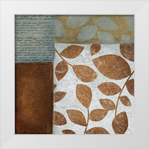 Leaf Letter II White Modern Wood Framed Art Print by Emery, Kristin