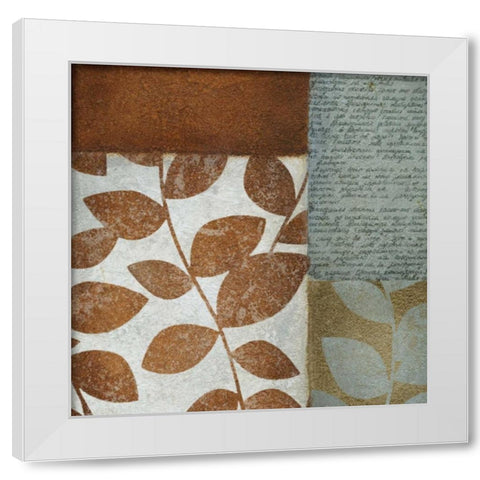 Leaf Letter I White Modern Wood Framed Art Print by Emery, Kristin