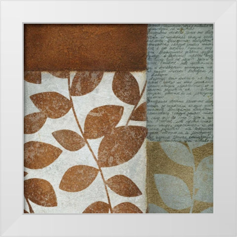 Leaf Letter I White Modern Wood Framed Art Print by Emery, Kristin