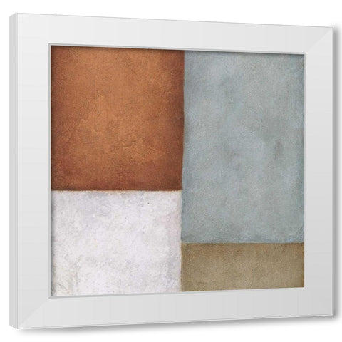 Tile 1 White Modern Wood Framed Art Print by Emery, Kristin