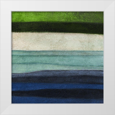 Stripes Left White Modern Wood Framed Art Print by Emery, Kristin