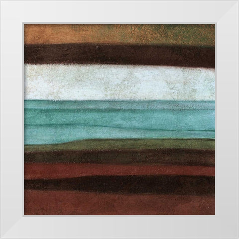 Stripes Left White Modern Wood Framed Art Print by Emery, Kristin