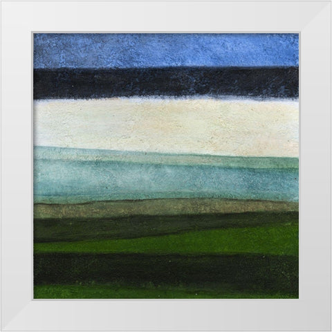 Stripes Right White Modern Wood Framed Art Print by Emery, Kristin