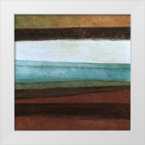 Stripes Right White Modern Wood Framed Art Print by Emery, Kristin