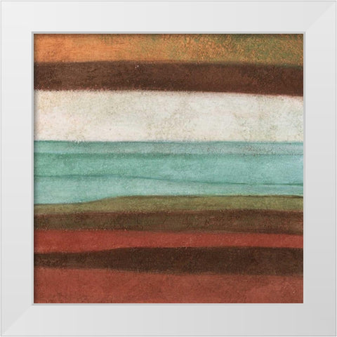 Stripes I White Modern Wood Framed Art Print by Emery, Kristin