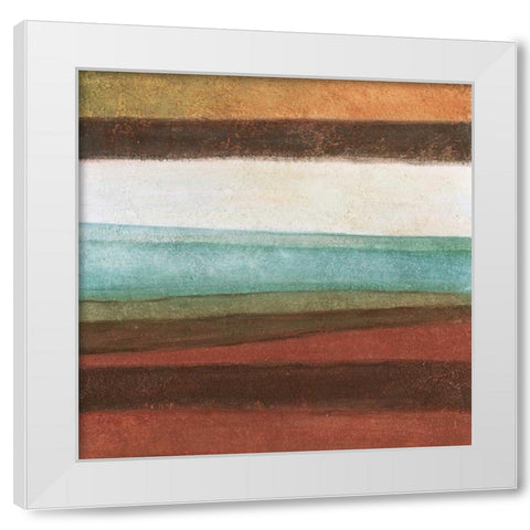 Stripes II White Modern Wood Framed Art Print by Emery, Kristin