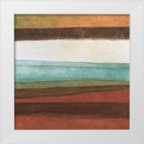 Stripes II White Modern Wood Framed Art Print by Emery, Kristin