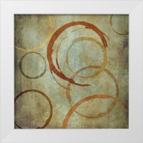 Vintage Circels IA White Modern Wood Framed Art Print by Emery, Kristin