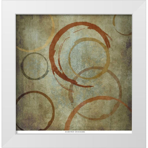 Vintage Circels I White Modern Wood Framed Art Print by Emery, Kristin