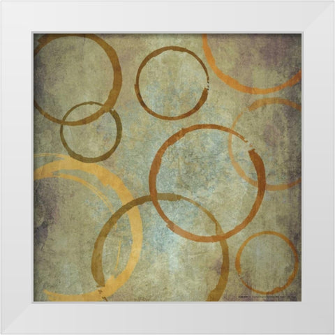 Vintange Circles IIA White Modern Wood Framed Art Print by Emery, Kristin