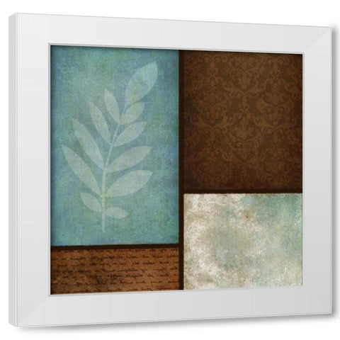 Patterns and Ferns I White Modern Wood Framed Art Print by Emery, Kristin